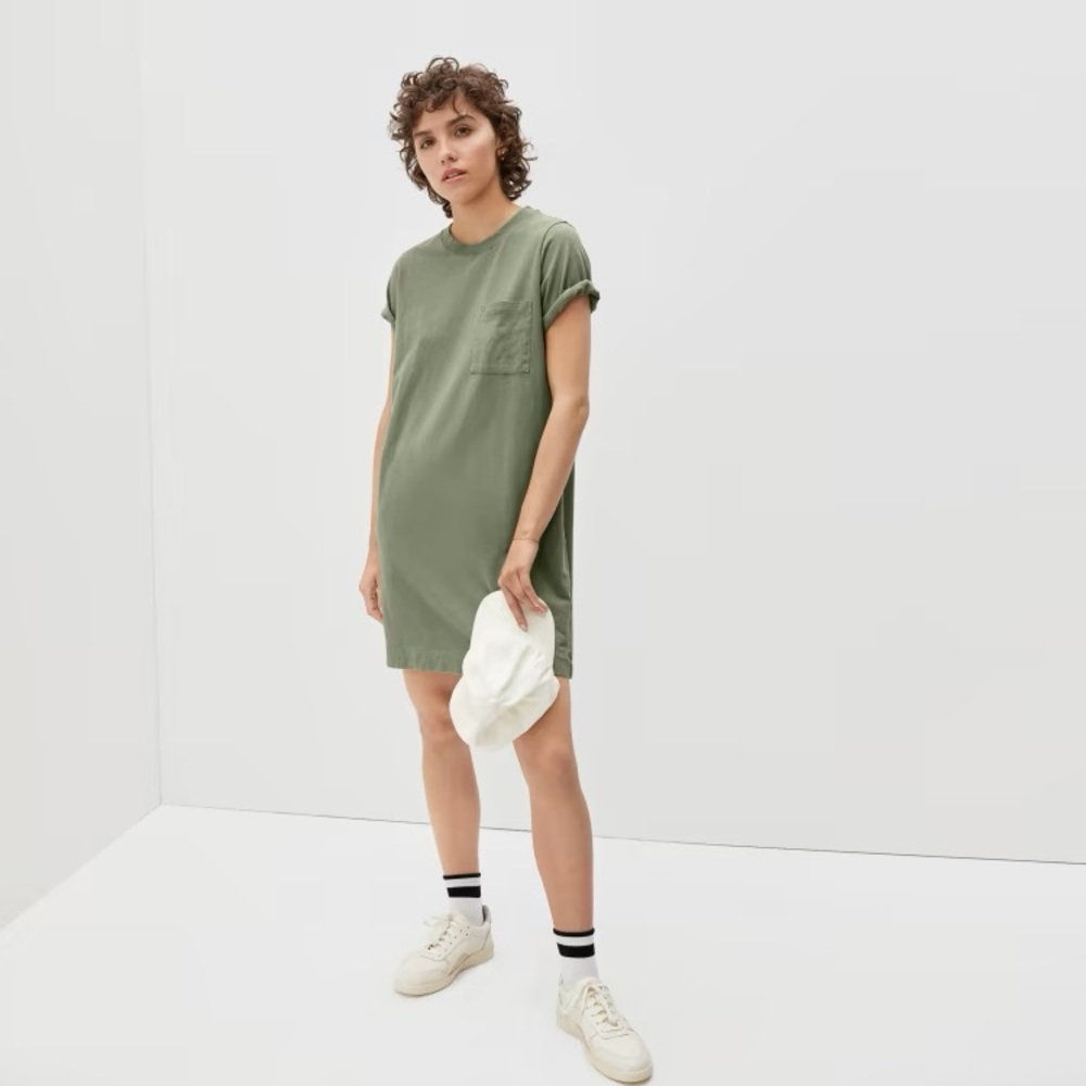 Everlane Green T-Shirt Dress